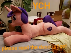 Size: 4032x3024 | Tagged: safe, artist:drzedworth, pony, commission, irl, lying down, photo, plushie, prone, solo, ych example, your character here