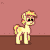 Size: 800x800 | Tagged: safe, artist:vohd, oc, oc only, oc:mozzarella orgy, earth pony, food pony, original species, pizza pony, pony, animated, cooked alive, cooking, food, frame by frame, oven, pixel art, pizza, solo, sparkles, trotting, trotting in place