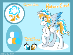 Size: 2224x1668 | Tagged: safe, artist:mychelle, oc, oc only, oc:autumn cloud, pegasus, pony, colored wings, colored wingtips, female, mare, reference sheet, solo
