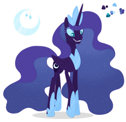 Size: 1280x1239 | Tagged: safe, artist:magicuniclaws, oc, oc only, oc:lunar jewel, alicorn, pony, base used, female, magical lesbian spawn, mare, offspring, parent:nightmare moon, parent:nightmare rarity, simple background, solo, transparent background