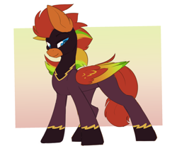 Size: 2162x1902 | Tagged: safe, artist:beardie, oc, oc only, pegasus, pony, clothes, colored pupils, costume, folded wings, lidded eyes, male, pegasus oc, shadowbolts, shadowbolts costume, smiling, smirk, solo, stallion, wings