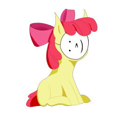 Size: 3300x3300 | Tagged: safe, artist:divifilly, apple bloom, earth pony, pony, g4, :^), female, high res, mask, simple background, solo, transparent background