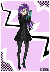 Size: 1750x2500 | Tagged: safe, artist:banquo0, starlight glimmer, human, art pack:my little persona ii, g4, clothes, female, gloves, humanized, joker (persona), mask, persona, persona 5, phantom thief, phantom thieves, ren amamiya, solo