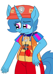 Size: 1080x1502 | Tagged: safe, artist:徐詩珮, spring rain, anthro, plantigrade anthro, series:sprglitemplight diary, series:sprglitemplight life jacket days, series:springshadowdrops diary, series:springshadowdrops life jacket days, g4, alternate universe, clothes, female, lifeguard, lifeguard spring rain, paw patrol, simple background, transparent background, ultimate rescue, zuma (paw patrol)