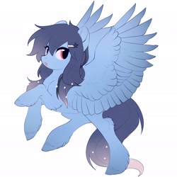 Size: 2048x2048 | Tagged: safe, artist:amo, oc, oc only, pegasus, pony, high res, raised hoof, rearing, simple background, solo, spread wings, white background, wings