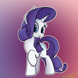 Size: 4000x4000 | Tagged: safe, artist:ser-p, rarity, pony, g4, absurd resolution, female, raised hoof, solo