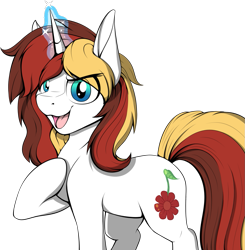 Size: 1067x1087 | Tagged: safe, artist:notetaker, oc, oc only, oc:scarlet serenade, pony, unicorn, commission, female, mare, simple background, solo, transparent background