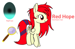 Size: 2176x1440 | Tagged: safe, artist:windy breeze, oc, oc only, oc:red hope, pegasus, pony, cutie mark, empty eyes, heterochromia, reference sheet, simple background, solo, transparent background