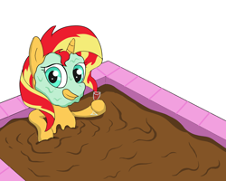 Size: 2000x1600 | Tagged: safe, artist:amateur-draw, sunset shimmer, pony, unicorn, g4, alcohol, female, glass, mare, messy, mud, mud bath, mud mask, muddy, request, requested art, simple background, solo, spa, white background, wine, wine glass