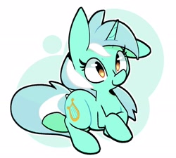 Size: 2500x2250 | Tagged: safe, artist:kindakismet, lyra heartstrings, pony, unicorn, g4, abstract background, cute, female, high res, lying down, lyrabetes, mare, prone, solo