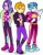 Size: 3539x4500 | Tagged: safe, artist:limedazzle, adagio dazzle, aria blaze, sonata dusk, human, equestria girls, equestria girls specials, g4, my little pony equestria girls: better together, my little pony equestria girls: sunset's backstage pass, allegro amoroso, boots, bracelet, clothes, converse, crossed arms, equestria guys, eyeshadow, handsome, jacket, jewelry, looking at you, makeup, ouvertis grandioso, pants, rule 63, scherzo lesto, shoes, show accurate, simple background, the blindings, the dazzlings, transparent background, trio, vector