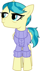 Size: 3000x5305 | Tagged: safe, artist:cloudy glow, auntie lofty, earth pony, pony, g4, the last crusade, .ai available, clothes, female, high res, mare, simple background, smiling, solo, sweater, transparent background, vector