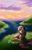 Size: 1500x2320 | Tagged: safe, artist:crystalbay, fluttershy, bird, pegasus, pony, g4, admiring, awe, beautiful, braid, braided, chest fluff, cloud, cute, fanart, female, flower, flower in hair, grass, island, lake, looking, looking at something, looking away, looking up, mare, ocean, outdoors, pretty, raised hoof, reflection, relaxed, scenery, seashore, shore, sitting, sky, solo, spread wings, spreading, sunset, water, wave, wings