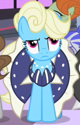 Size: 178x278 | Tagged: safe, screencap, eclair créme, earth pony, pony, g4, sweet and elite, clothes, dress, female, jewelry, mare, necklace, pearl necklace