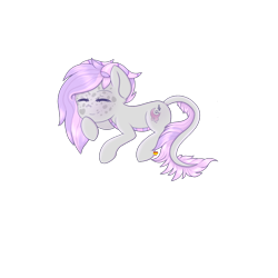 Size: 1024x1024 | Tagged: safe, artist:ariathelovely, oc, oc only, oc:moonlight melody, pony, crescent moon, eyes closed, freckles, horns, moon, music notes, simple background, sleeping, solo, transparent background