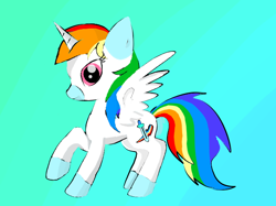 Size: 630x472 | Tagged: safe, oc, oc only, alicorn, pony, alicorn oc, horn, not rainbow dash, solo, wings