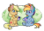 Size: 1200x867 | Tagged: safe, artist:inuhoshi-to-darkpen, applejack, rainbow dash, earth pony, pegasus, pony, g4, g4.5, my little pony: pony life, cellphone, female, mare, open mouth, phone, simple background, smartphone, transparent background