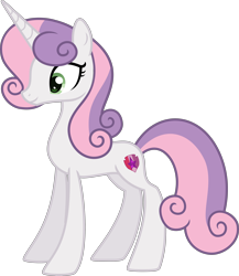 Size: 3500x4027 | Tagged: safe, artist:n0kkun, sweetie belle, pony, unicorn, g4, alternate hairstyle, cute, cutie mark, diasweetes, female, mare, older, older sweetie belle, simple background, solo, the cmc's cutie marks, transparent background
