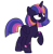 Size: 1678x1708 | Tagged: safe, artist:strawberry-spritz, oc, oc only, alicorn, pony, female, magical lesbian spawn, mare, offspring, parent:rainbow dash, parent:twilight sparkle, parents:twidash, raised hoof, simple background, solo, transparent background