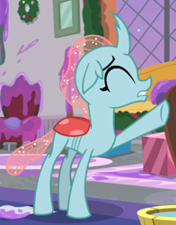 Size: 620x789 | Tagged: safe, screencap, ocellus, changeling, g4, the hearth's warming club, cropped, dramatic, eyes closed, female, solo