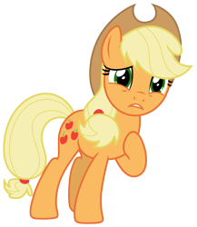 Size: 7090x8161 | Tagged: safe, artist:estories, applejack, earth pony, pony, g4, absurd resolution, female, hat, simple background, solo, transparent background, vector