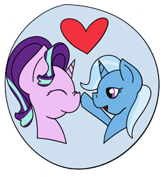 Size: 1200x1299 | Tagged: safe, artist:teddieatwork, starlight glimmer, trixie, pony, unicorn, g4, boop, cropped, duo, female, heart, lesbian, ship:startrix, shipping, simple background, transparent background