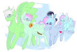 Size: 2977x2015 | Tagged: safe, artist:shinningblossom12, oc, oc only, oc:drawing, oc:shinning blossom, pegasus, pony, blushing, chest fluff, female, filly, glasses, high res, male, mare, oc x oc, parents:oc x oc, pegasus oc, shipping, simple background, smiling, speedpaint available, stallion, transparent background, wings