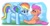 Size: 1778x915 | Tagged: safe, artist:h0rsefeathers, rainbow dash, scootaloo, pegasus, pony, g4, :t, bandaid, bandaid on nose, blank flank, cute, duo, ear fluff, female, filly, floppy ears, heartwarming, mare, mouth hold, profile, scootalove, sitting