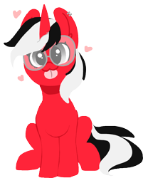 Size: 682x848 | Tagged: safe, artist:nootaz, oc, oc only, oc:rosalia, pony, :p, glasses, simple background, solo, tongue out, transparent background