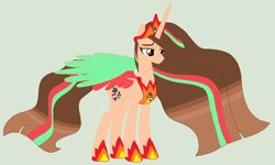 Size: 966x580 | Tagged: safe, artist:twidashfan1234, oc, oc only, oc:firefly solstice, alicorn, pegasus, pony, base used, concave belly, princess, slender, solo, thin