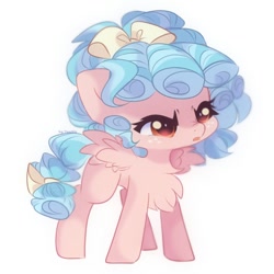 Size: 900x900 | Tagged: safe, artist:vanilla-chan, cozy glow, pegasus, pony, g4, blank flank, chest fluff, cozybetes, cute, female, filly, simple background, solo, white background