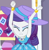 Size: 371x379 | Tagged: safe, screencap, rarity, human, camping must-haves, equestria girls, g4, my little pony equestria girls: better together, armpits, arms in the air, belt buckle, bracelet, clothes, cropped, dress, eyes closed, eyeshadow, female, frilly design, geode of shielding, hat, jewelry, magical geodes, makeup, pendant, rarity peplum dress, sleeveless, solo, sun hat