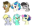 Size: 2400x2000 | Tagged: safe, artist:yaco, bon bon, derpy hooves, dj pon-3, doctor whooves, lyra heartstrings, octavia melody, sweetie drops, time turner, vinyl scratch, earth pony, pegasus, pony, unicorn, g4, alternate hairstyle, background six, ear piercing, earring, female, grin, high res, jewelry, lesbian, male, mare, older bon bon, older derpy hooves, older doctor whooves, older lyra heartstrings, older octavia melody, older vinyl scratch, open mouth, piercing, ship:doctorderpy, ship:lyrabon, ship:scratchtavia, shipping, simple background, sketch, smiling, stallion, straight, white background