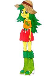 Size: 2400x3238 | Tagged: safe, artist:topsangtheman, sweet leaf, equestria girls, g4, female, high res, simple background, solo, traditional art, transparent background