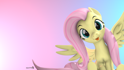 Size: 1920x1080 | Tagged: safe, artist:spinostud, fluttershy, pegasus, pony, g4, 3d, :p, cute, female, looking at you, shyabetes, silly, solo, source filmmaker, tongue out