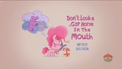 Size: 1920x1080 | Tagged: safe, screencap, pinkie pie, earth pony, pony, don't look a .gif horse in the mouth, g4.5, my little pony: pony life, female, mare, title card