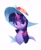 Size: 1256x1535 | Tagged: safe, artist:luciferamon, twilight sparkle, pony, unicorn, g4, bust, chest fluff, colored pupils, cute, female, flower, hat, horn, looking at you, mare, portrait, simple background, smiling, smiling at you, solo, sun hat, twiabetes, unicorn twilight, white background