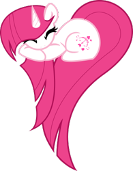 Size: 328x420 | Tagged: safe, artist:bronyxceed, lovestruck, pony, unicorn, g4, cute, eyes closed, female, heart pony, simple background, solo, transparent background