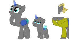 Size: 1920x1080 | Tagged: safe, artist:intfighter, oc, oc only, alicorn, pony, alicorn oc, bald, base, bow, clothes, colt, duo, female, hair bow, horn, male, mare, pony base, raised hoof, simple background, thinking, transparent background, two toned wings, wings