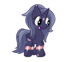 Size: 2631x2280 | Tagged: safe, artist:bronyxceed, oc, oc only, oc:night glow, alicorn, pony, alicorn oc, high res, horn, simple background, solo, transparent background, wings