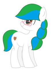Size: 782x1020 | Tagged: safe, artist:bronyxceed, oc, oc only, oc:fuzzy heart, earth pony, pony, base used, earth pony oc, glasses, simple background, solo, transparent background