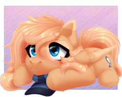 Size: 1500x1192 | Tagged: safe, artist:nika-rain, oc, oc only, oc:mirta whoowlms, pegasus, pony, chibi, commission, cute, female, simple background, solo, ych result