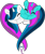 Size: 513x613 | Tagged: safe, artist:bronyxceed, oc, oc only, oc:shadey, oc:winter rose, pony, unicorn, duo, duo female, eyes closed, female, heart pony, horn, lesbian, oc x oc, shipping, simple background, transparent background, unicorn oc