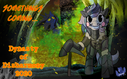 Size: 1920x1200 | Tagged: safe, artist:brainiac, derpibooru exclusive, oc, oc only, alicorn, pony, fallout equestria, advertisement, animatronic, carbondale, event, poster, prototype, second life, solo, super mutant, synth