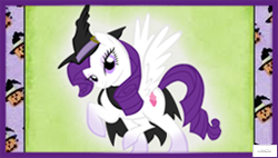 Size: 275x156 | Tagged: safe, sparkler (g1), oc, oc only, artifact, cape, clothes, costume, halloween, halloween costume, hat, holiday, jack-o-lantern, not rarity, pumpkin, recolor, unknown pony, witch, witch costume, witch hat