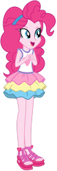 Size: 1024x3103 | Tagged: safe, artist:emeraldblast63, pinkie pie, equestria girls, g4, feet, female, legs together, redesign, sandals, simple background, solo, transparent background, vector