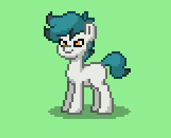 Size: 242x196 | Tagged: safe, oc, oc only, oc:ironsides, earth pony, pony, pony town, green background, male, pixel art, simple background, solo, stallion