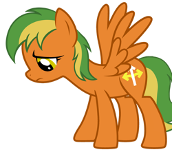 Size: 1280x1134 | Tagged: safe, artist:ponyrailartist, oc, oc only, oc:naviga, pony, sad, show accurate, simple background, solo, spread wings, transparent background, walking, wings