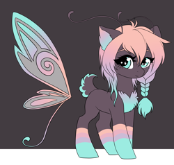 Size: 1920x1830 | Tagged: safe, artist:kxttponies, oc, oc only, grottoling, original species, pony, female, floating wings, looking at you, solo, wings