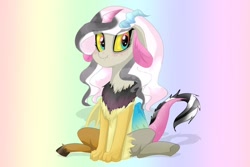 Size: 1024x683 | Tagged: safe, artist:pizza lord, oc, oc:ulysses, draconequus, hybrid, adorabetes, child, cute, foal, interspecies offspring, offspring, parent:discord, parent:fluttershy, parents:discoshy